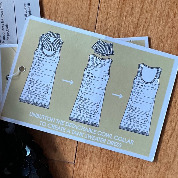 Michael Kors Black Sequin Sweater Dress - Picture 6 of 8